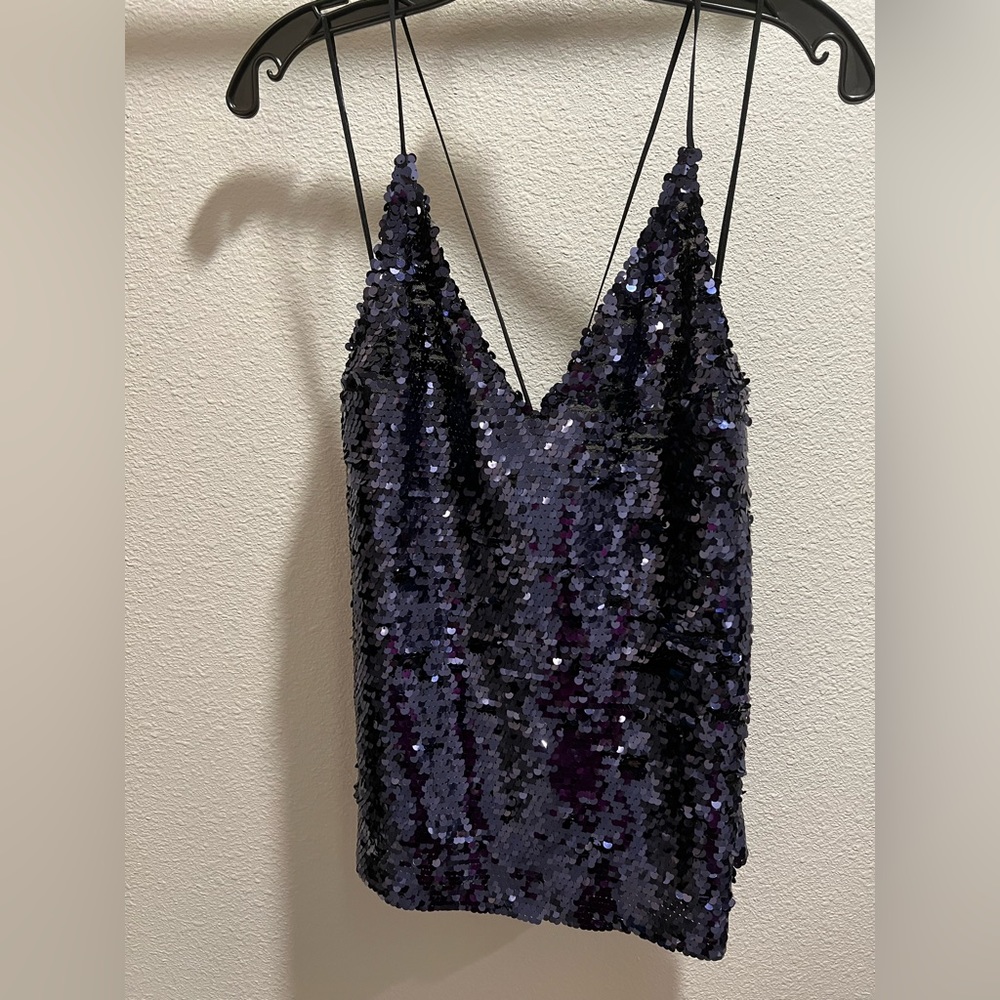 Zara sequin top NWT